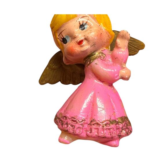 Vintage Mid-Century Modern MCM Christmas Angels Trio Miniature Celestial Kitschy - Picture 10 of 16